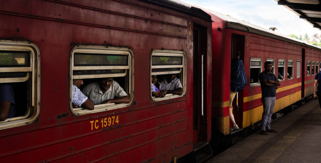 A budget-friendly transport option of the train to get between Colombo and Galle