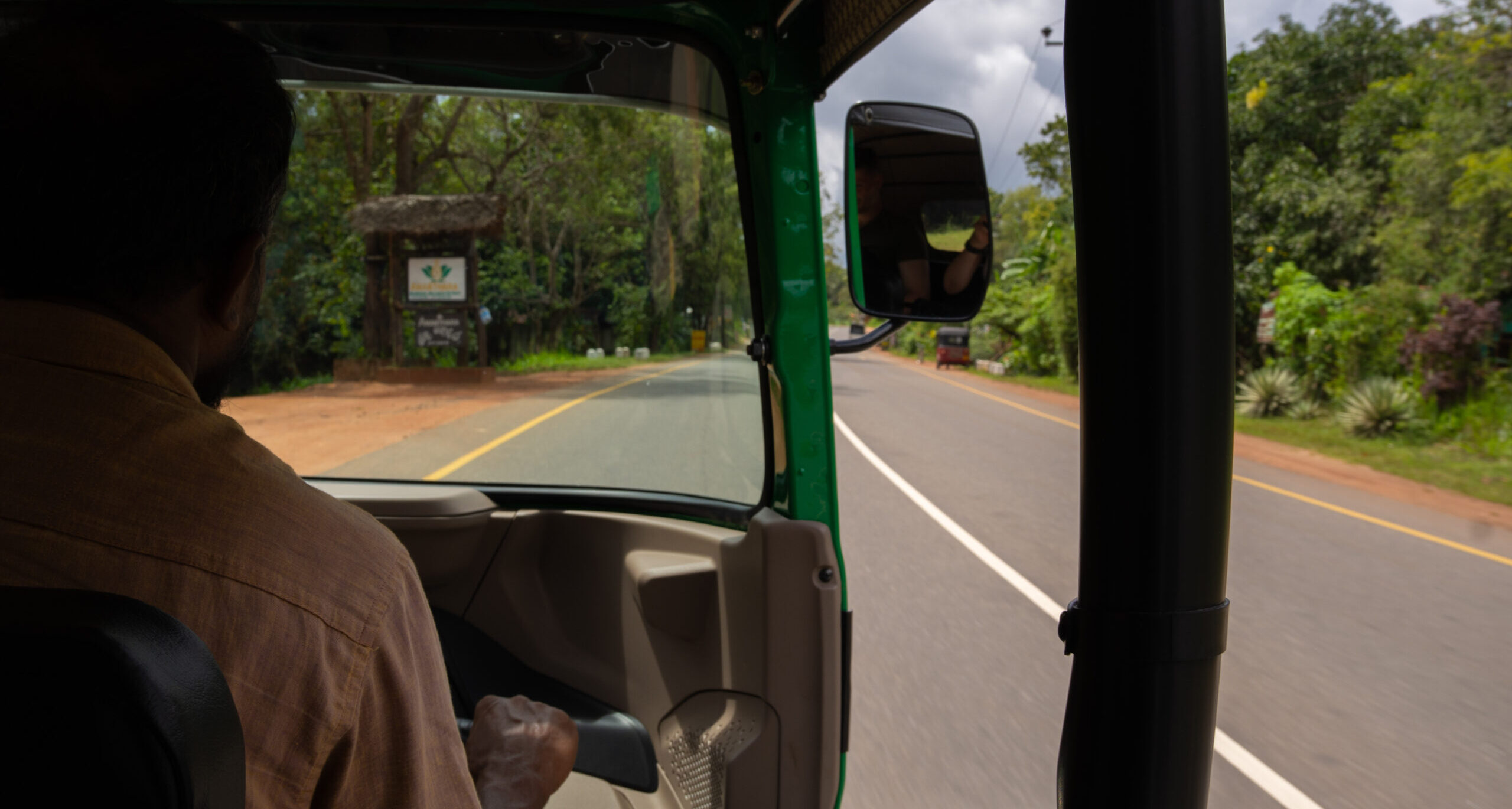 A tuk-tuk on the quiet roads near Dambulla in the cultural triangle of Sri Lanka