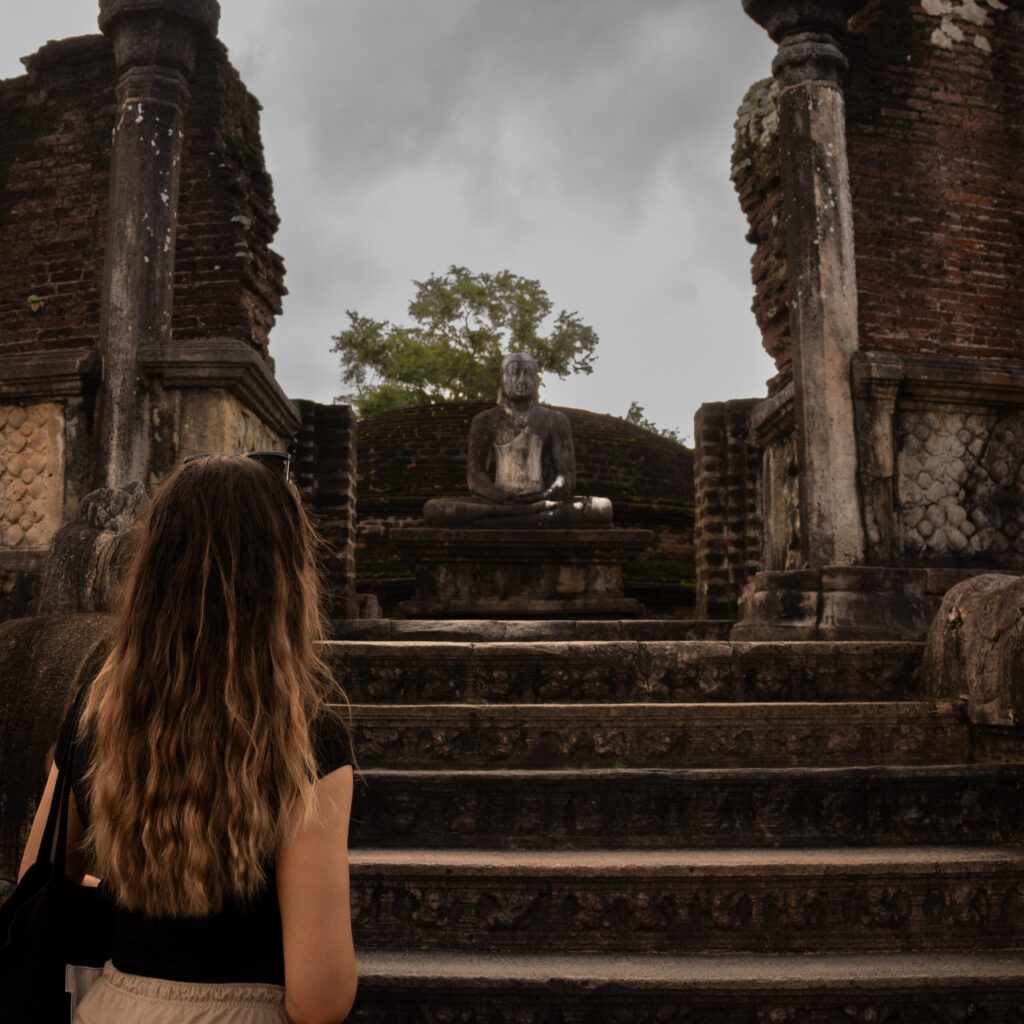 The iconic Vatadage in the ancient city of Polonarruwa, Sri Lanka early in the morning.