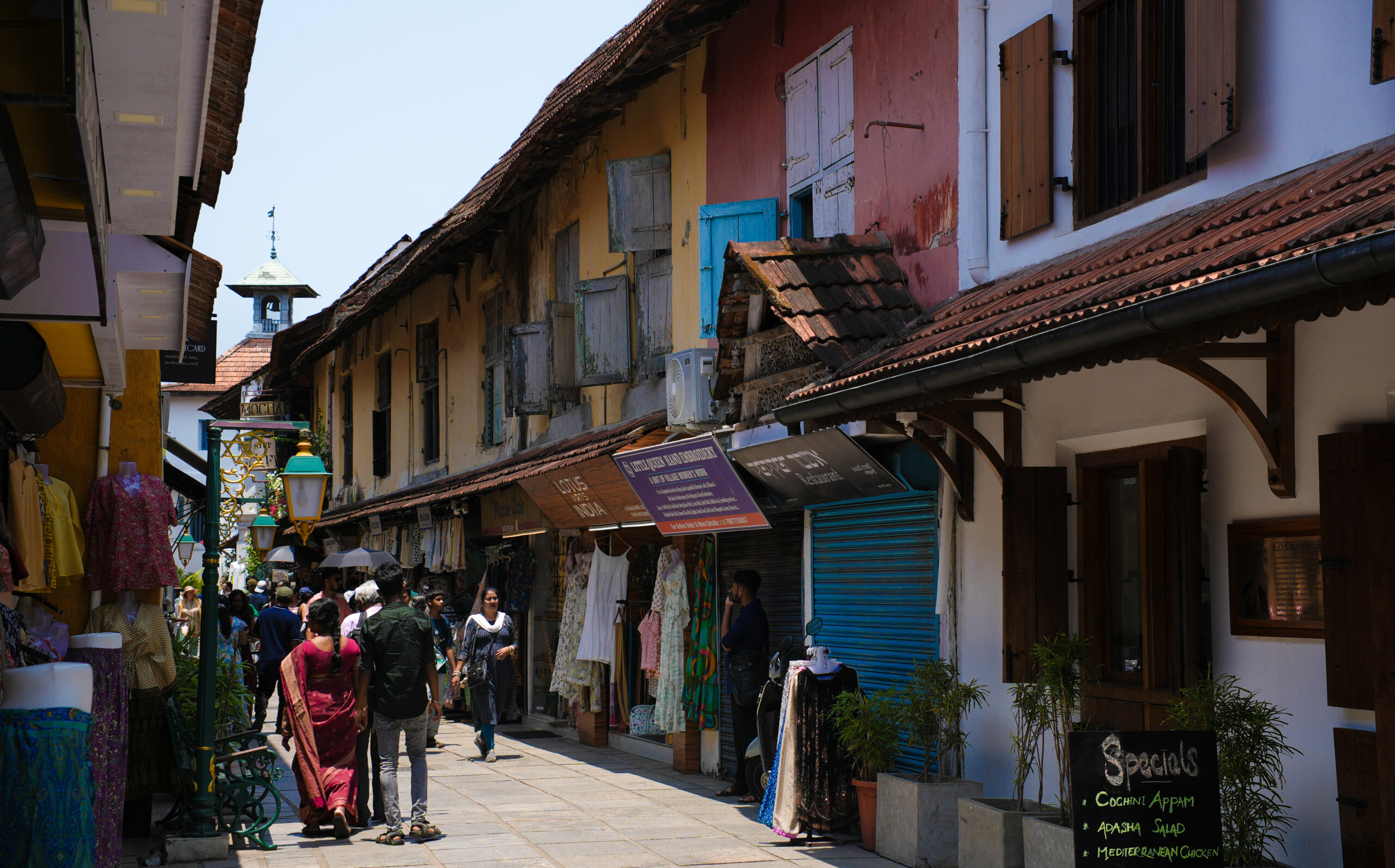 The colourful streets of Jew Town, Kochi. A must-do when visiting.