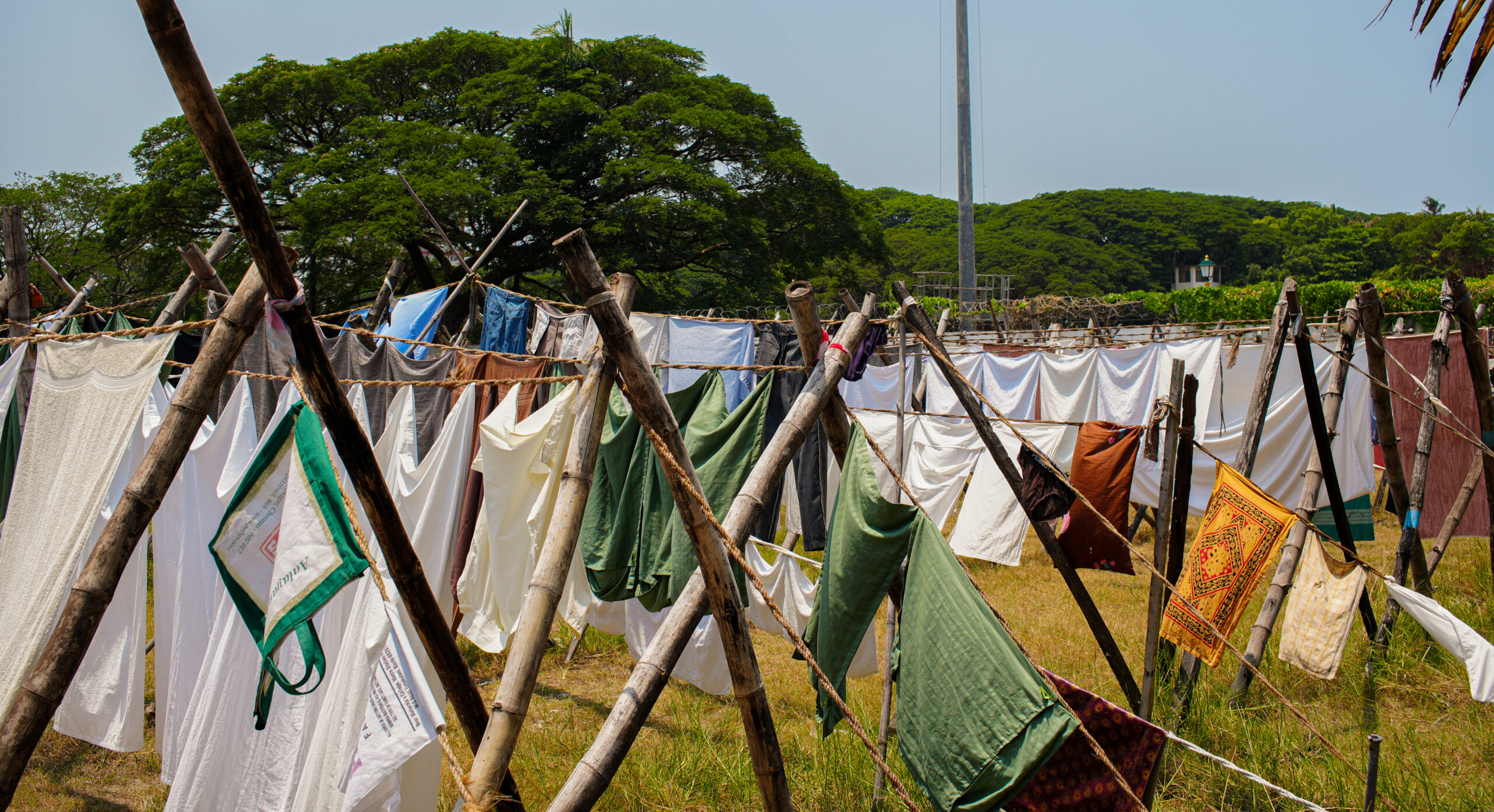 The open-air laundry used by many locals in Fort Kochi