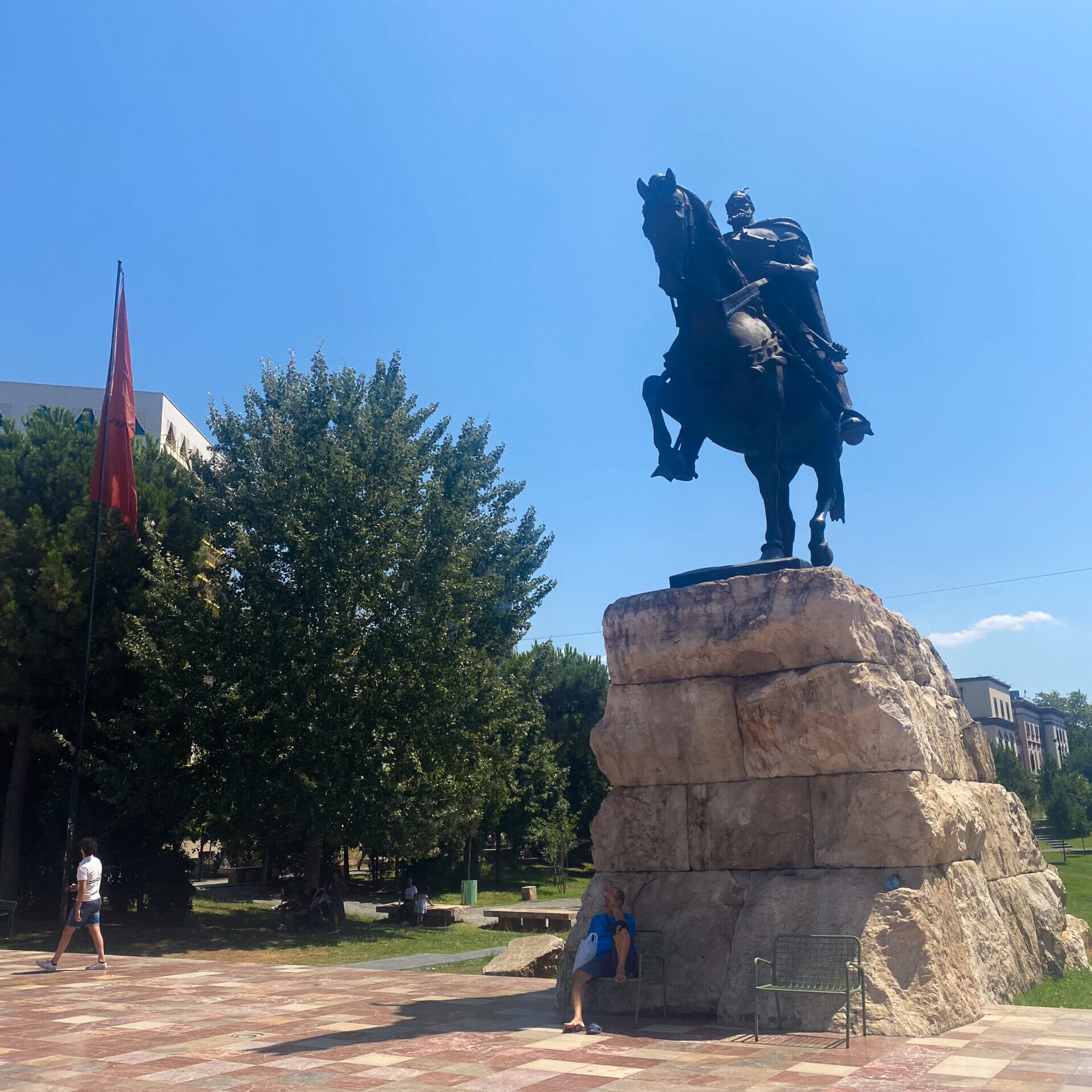 The main square of Tirana, Albania. Showcasing the beauty of the city and if Tirana is worth visiting