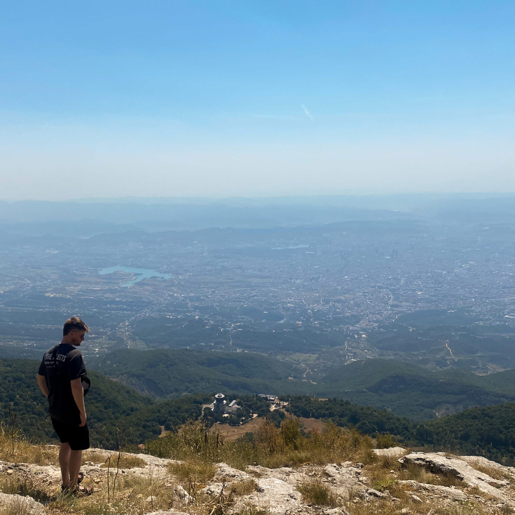 The wide views of Tirana from the nearby Dajti Mountain