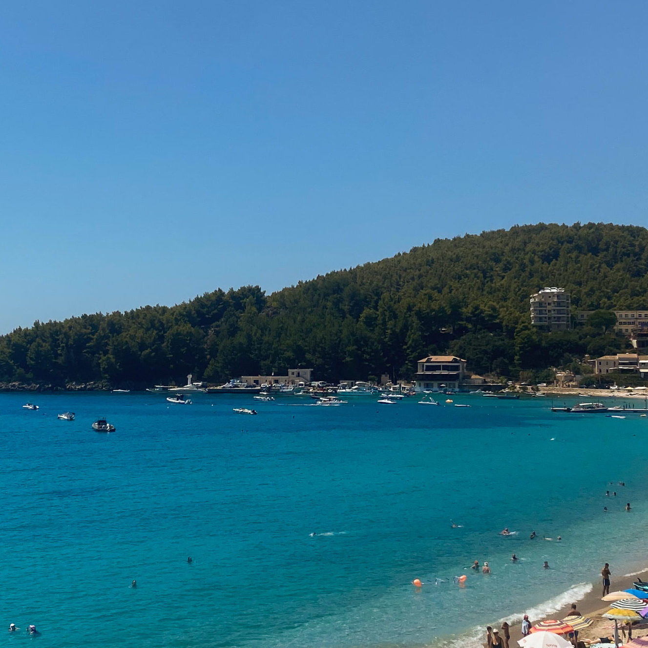 The gorgeous and budget-friendly coast of Himarë on the Albanian Riviera, north of the popular Sarandë and Ksamil. A perfect place to stay during a trip to the Albanian coast.