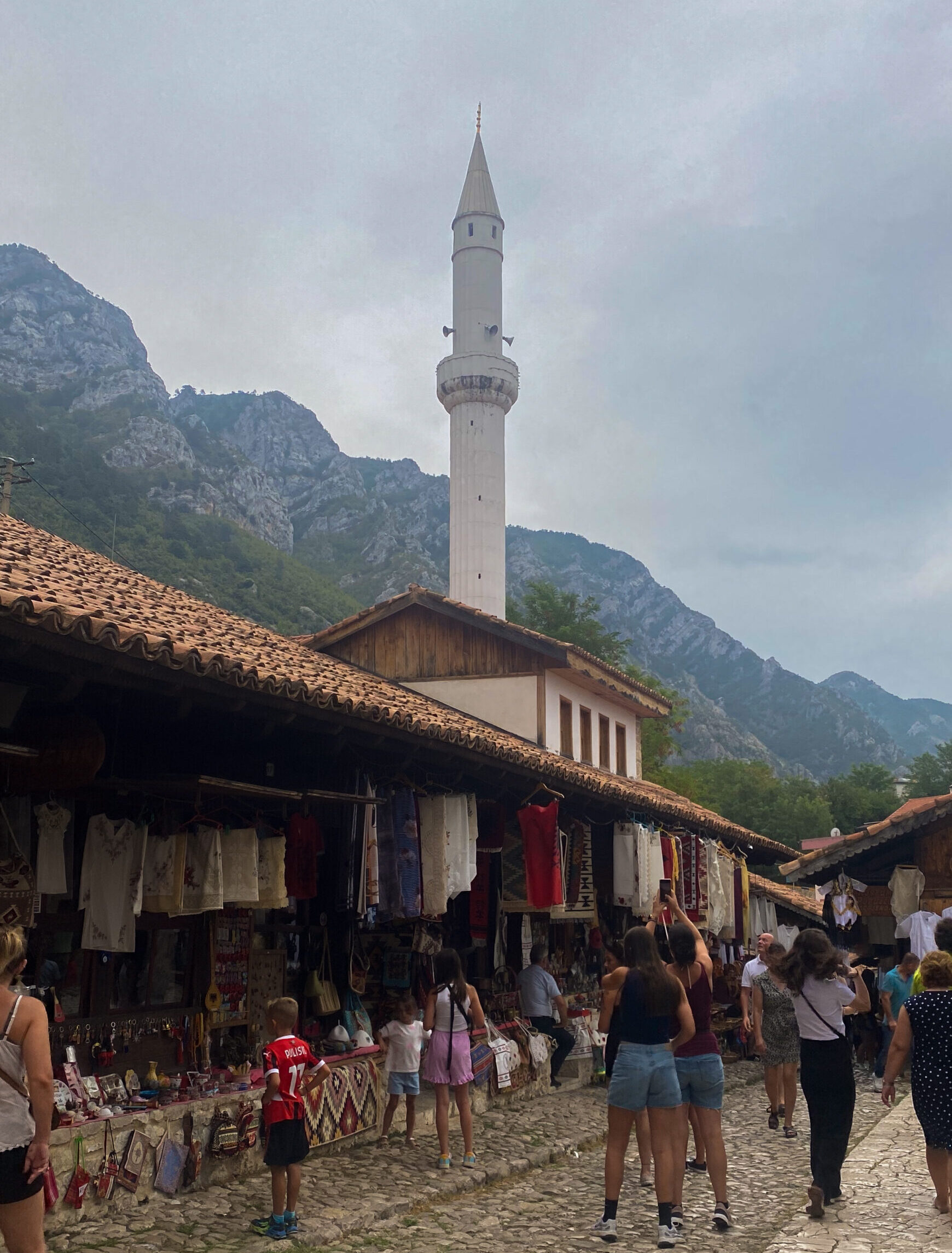 The old Ottoman-style bazaar at Kruja, one of the best day trips from Tirana.