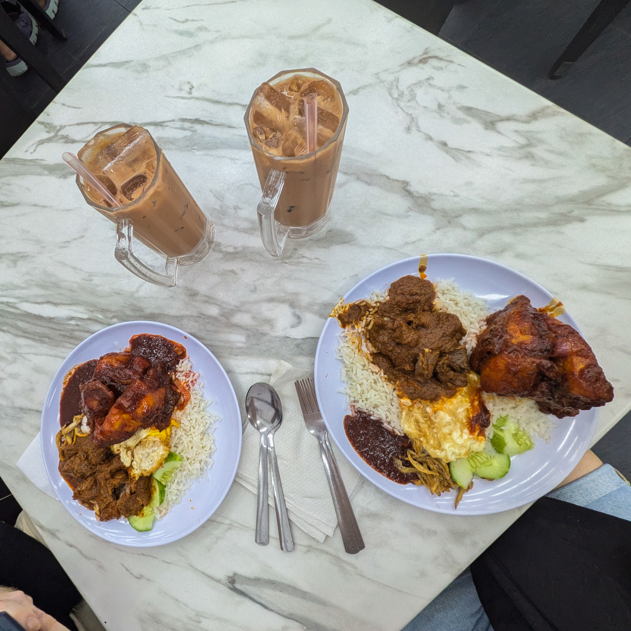 Malaysia's popular Nasi Lemak with Tarik tea