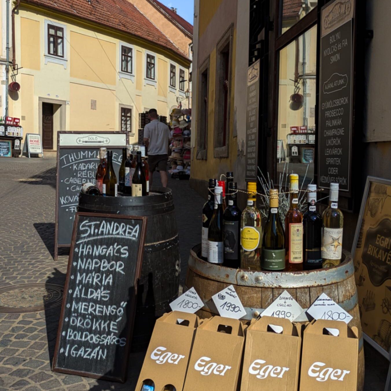 A wine lover's dream, a street and town surrounded by wine. Eger in Hungary is home to the Valley of the Beautiful Women.