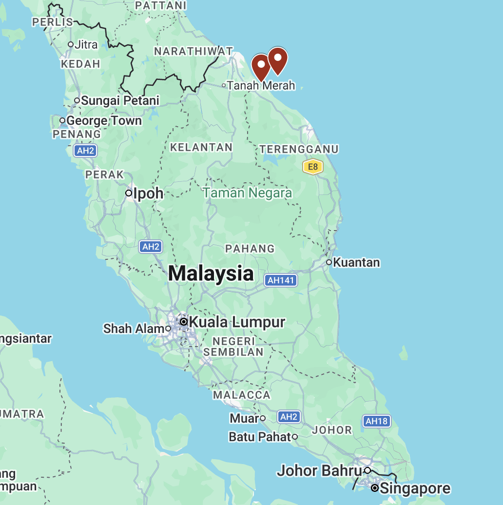 Map of Malaysia highlighting the location of the Perhentian Islands