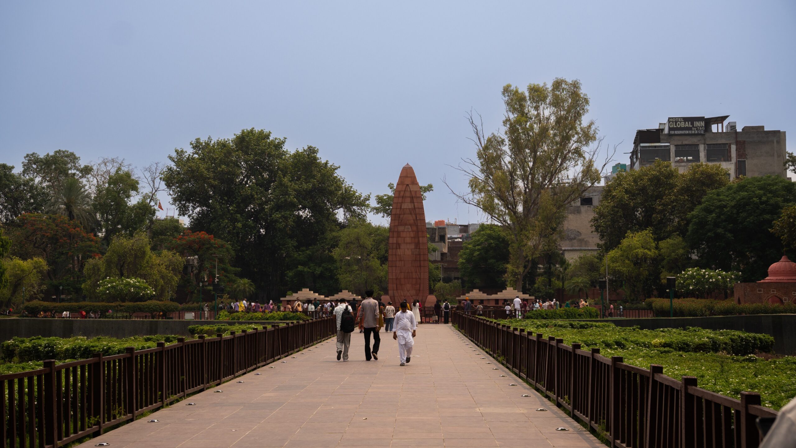 The lush green garden of Jallianwala Bagh in Amritsar