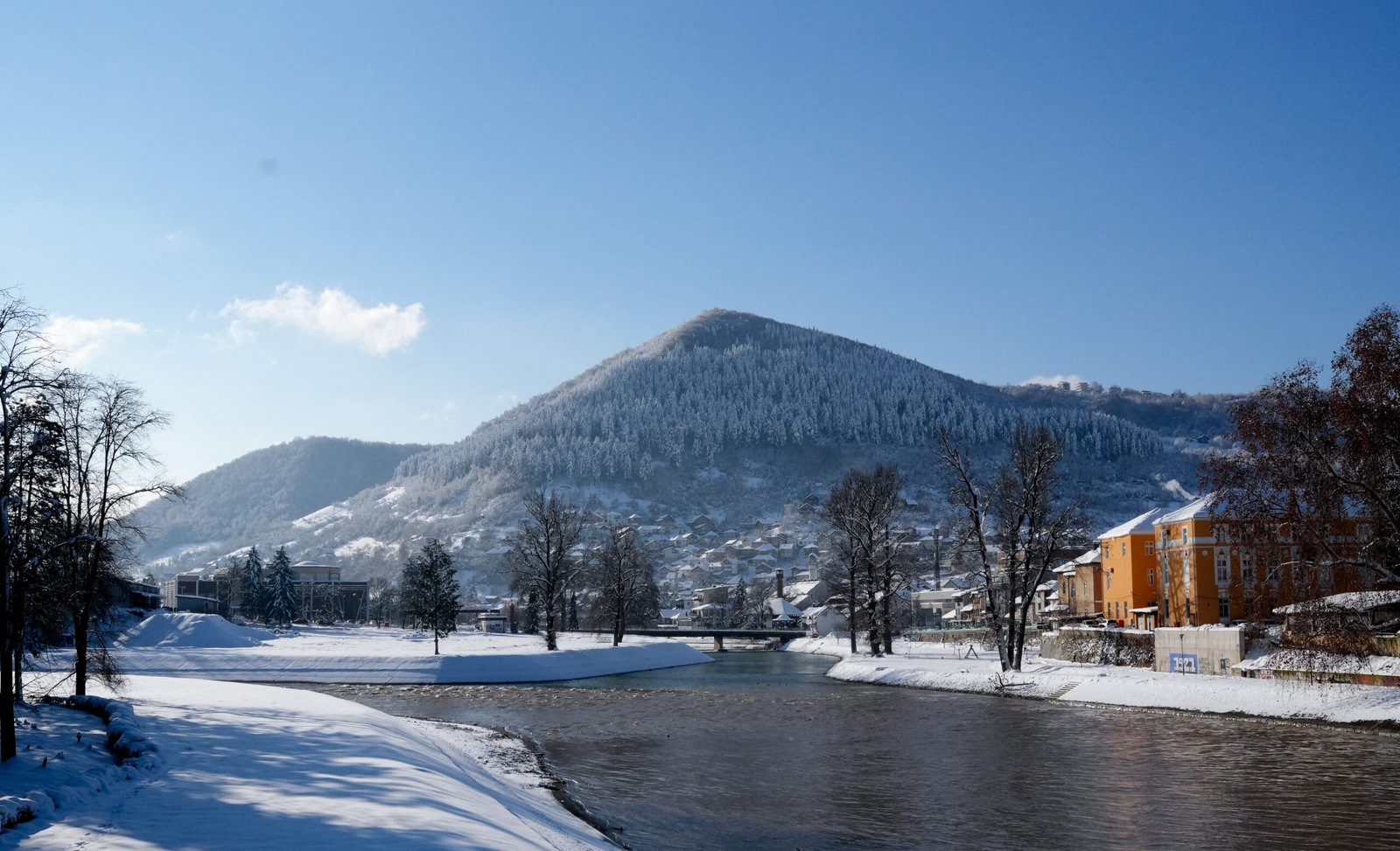 The Bosnian Pyramids in Visoko during winter