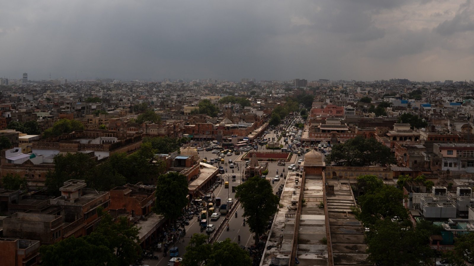 An Ariel view of Jaipur from the victory tower