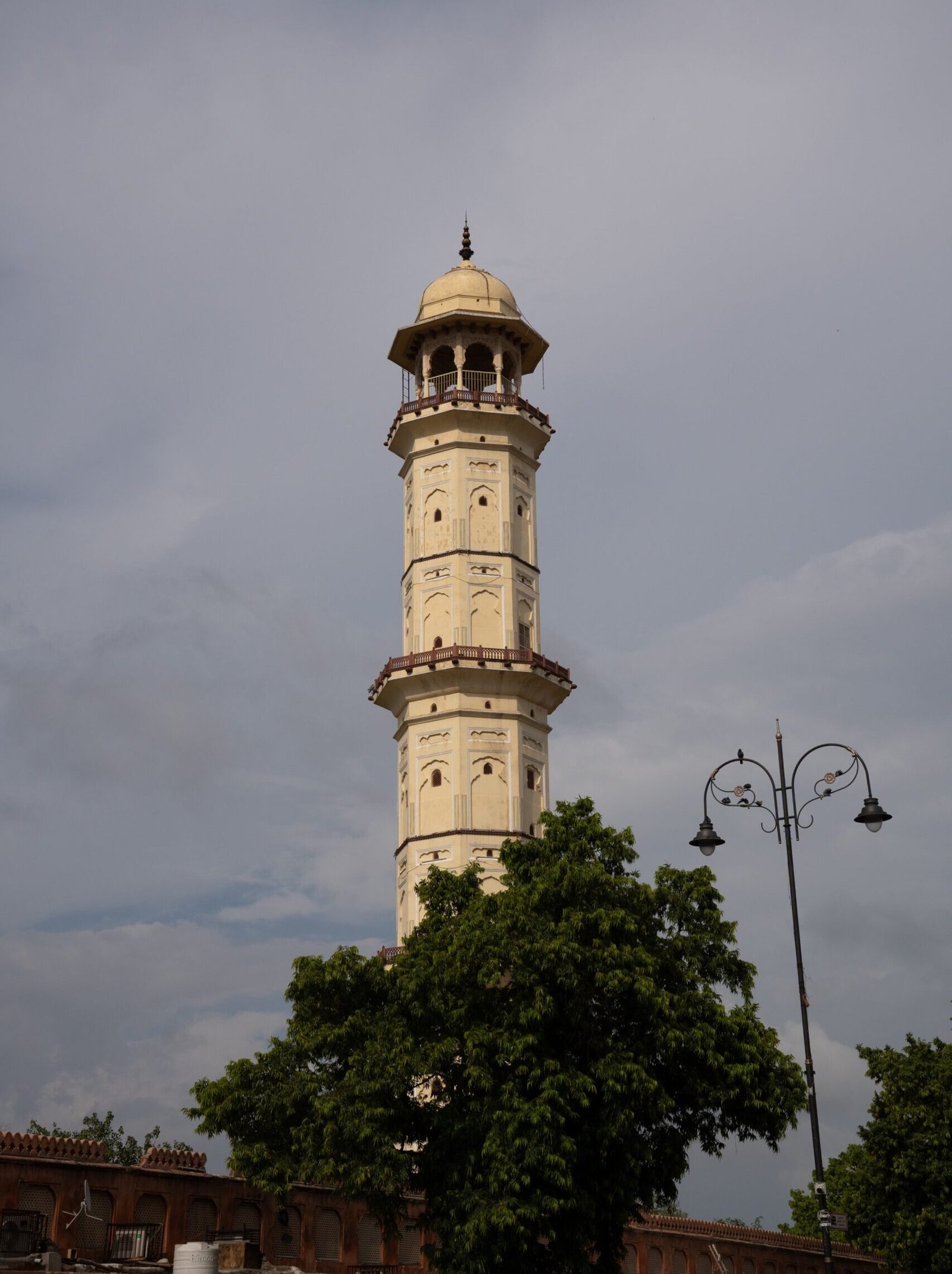 A white tower offering views over the city below