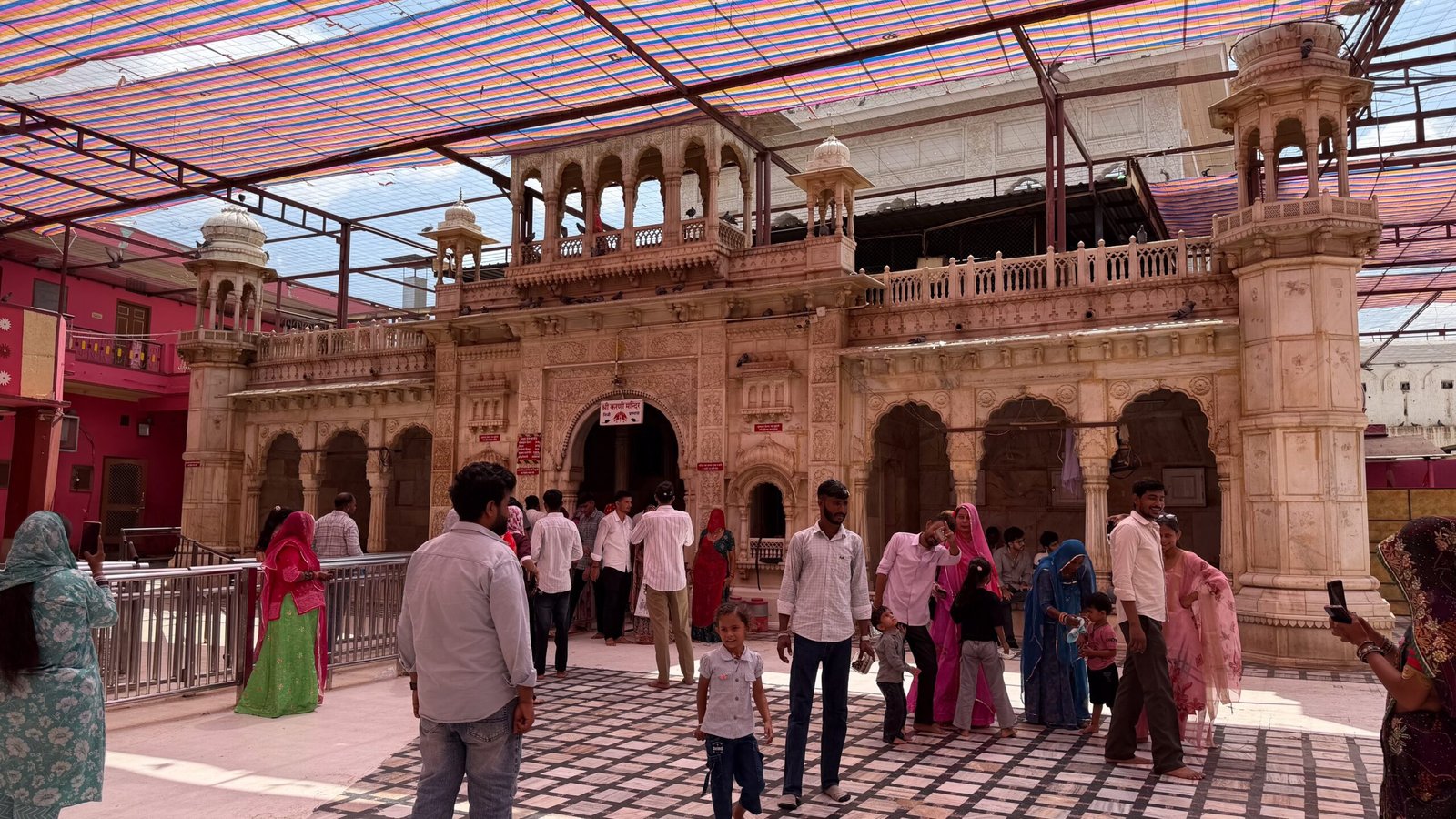 The outside of the main section of the Rat Temple
