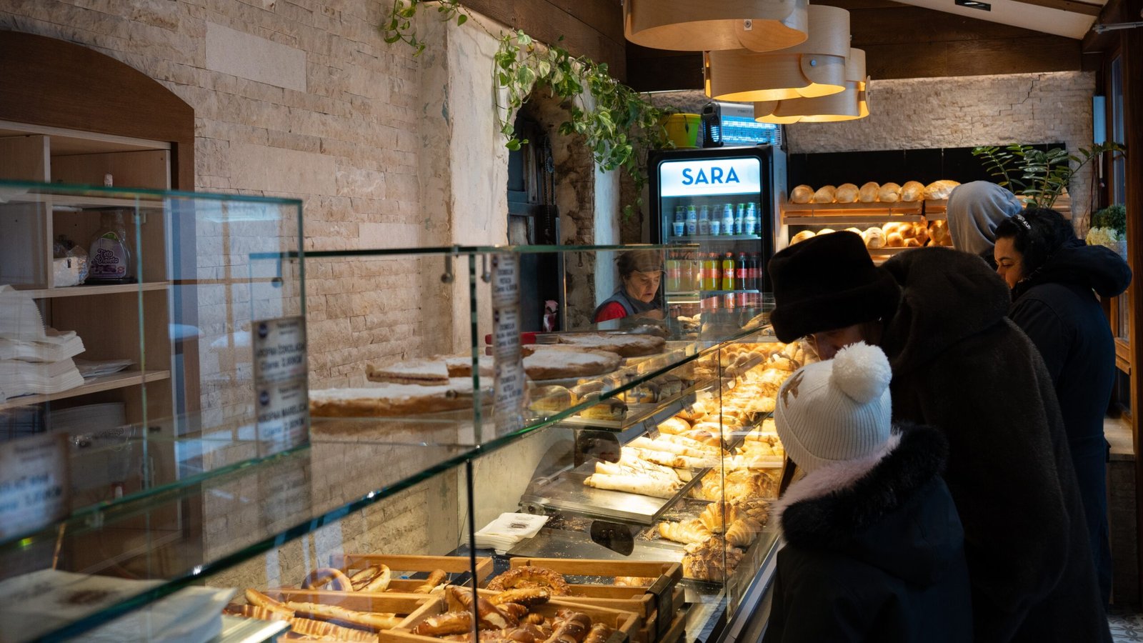 A traditional bakery in Bosnia selling pastries