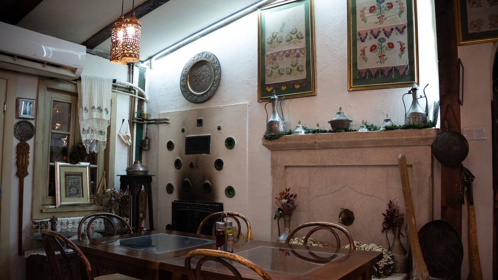 Inside a traditional Bosnian home which is now serving as a restaurant