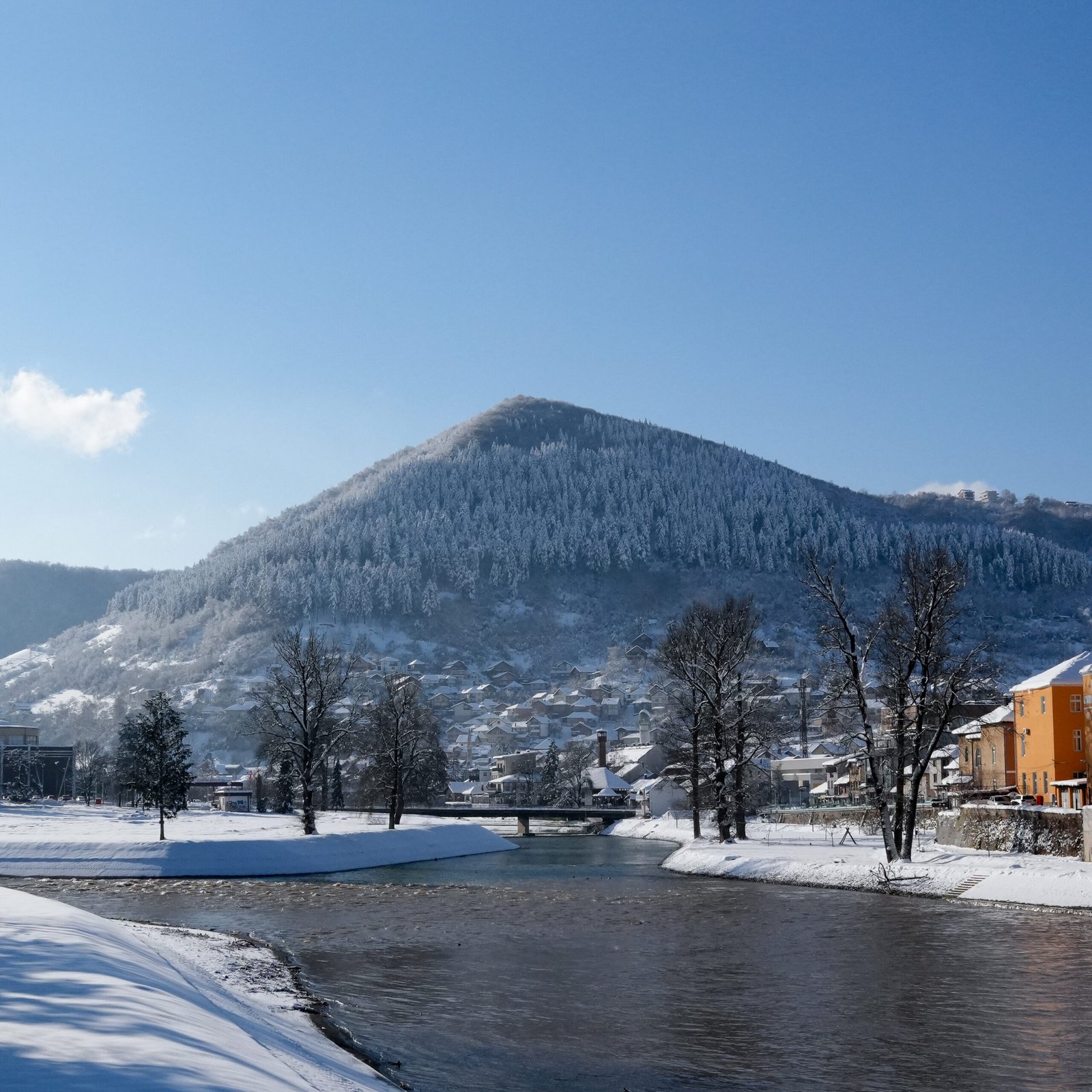 The Bosnian Pyramids in Visoko during winter