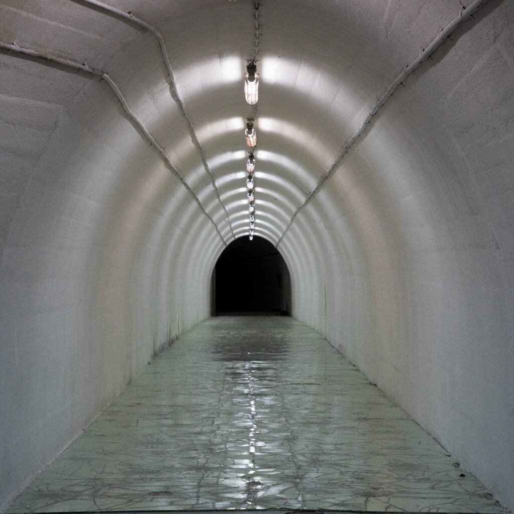 A long tunnel inside Tito's Bunker in Konjic - Bosnia and Herzegovina
