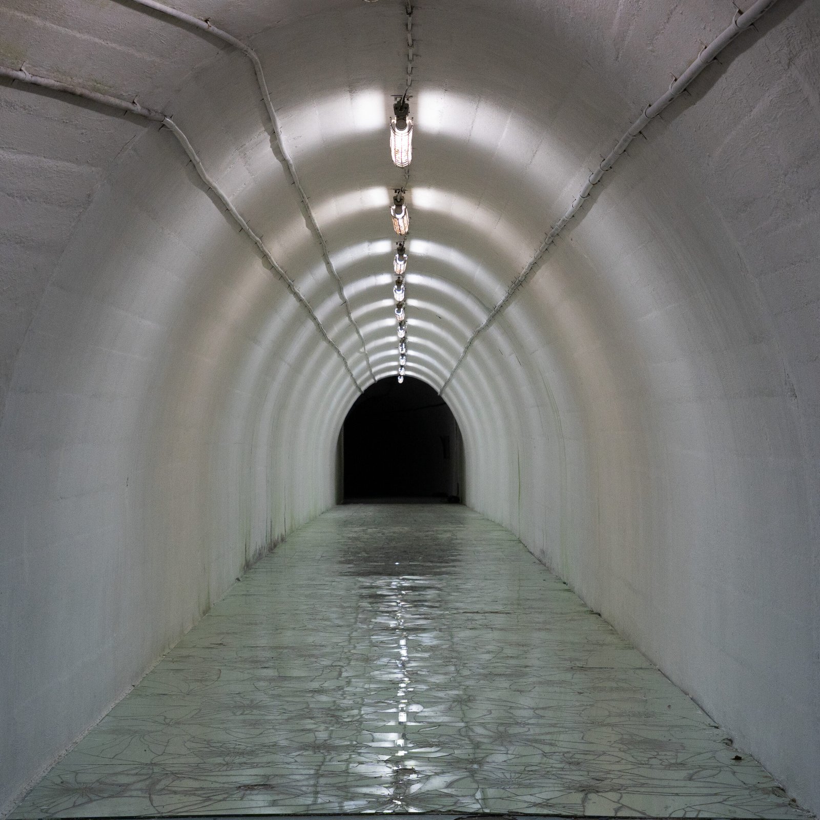 A long tunnel inside Tito's Bunker in Konjic - Bosnia and Herzegovina