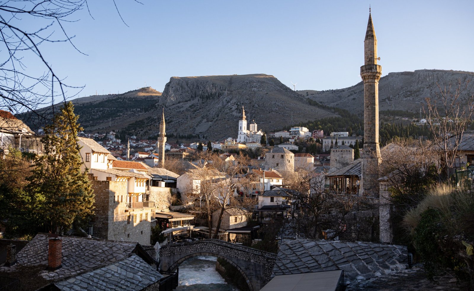 Sun lit scenes of Mostar